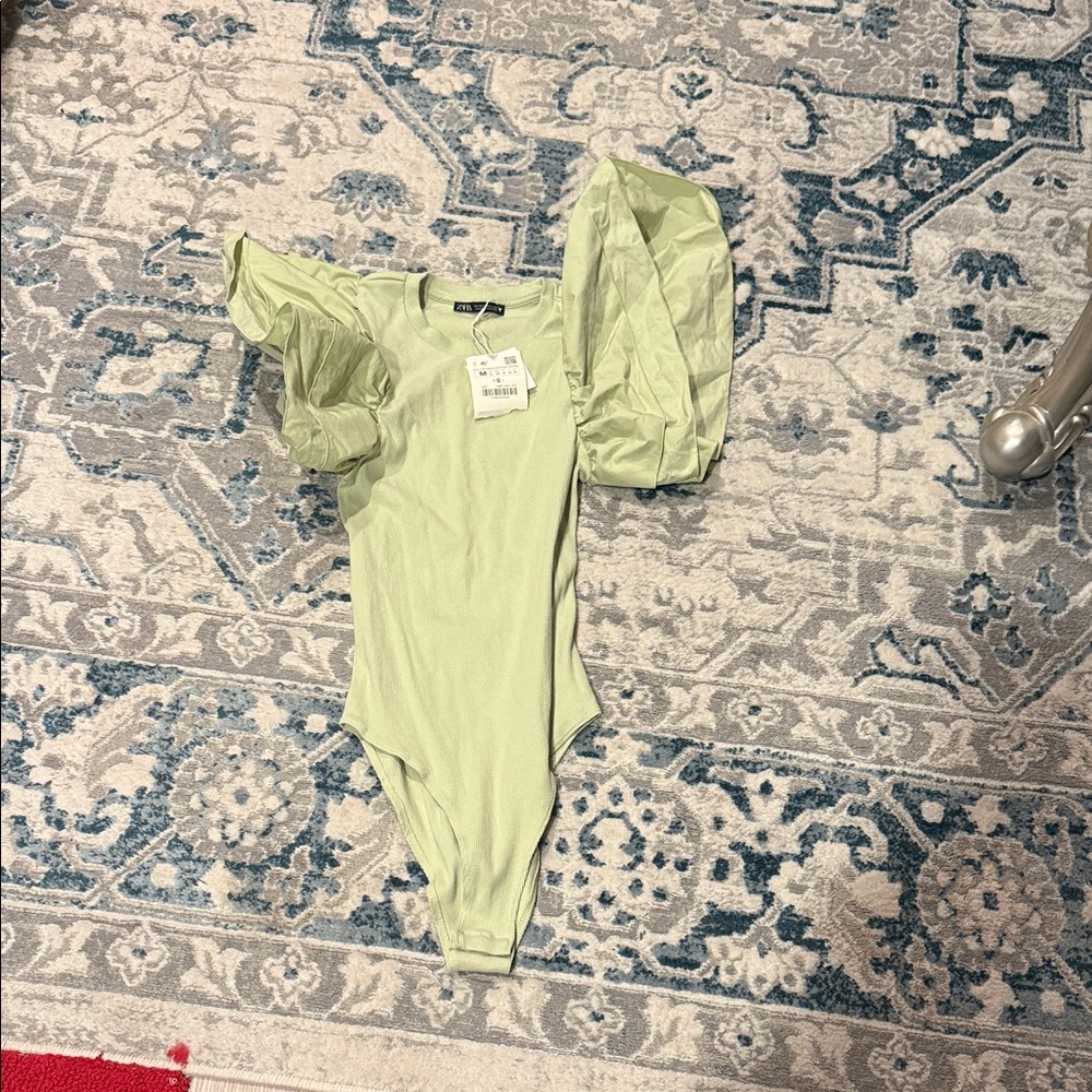 Zara Light Green Bodysuit